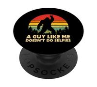 Un Chico como yo no Hace Selfies Bigfoot Sasquatch Rock On PopSockets PopGrip Adhesivo