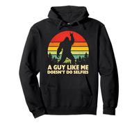 Un Chico como yo no Hace Selfies Bigfoot Sasquatch Rock On Sudadera con Capucha