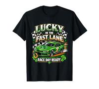 Un Coche de Lucky in The Fast Lane, Listo para el Día de la Carrera Camiseta