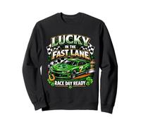 Un Coche de Lucky in The Fast Lane, Listo para el Día de la Carrera Sudadera
