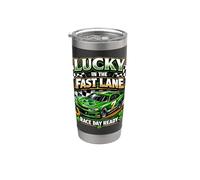 Un coche de Lucky in the Fast Lane, listo para el Día de la Carrera Vaso térmico de acero inoxidable de doble pared