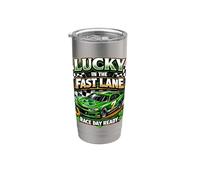 Un coche de Lucky in the Fast Lane, listo para el Día de la Carrera Vaso térmico de acero inoxidable de doble pared