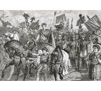 Un comandante militar triunfante entra en Roma. De la Historia Universal Ilustrada de Cassell publicada en 1883. Impresión de póster de Ken Welsh (17 x 12)