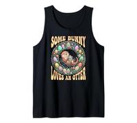 Un Conejito ama una Nutria Estética Maravillosa Floral de Camiseta sin Mangas