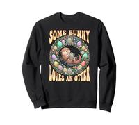 Un Conejito ama una Nutria Estética Maravillosa Floral de Sudadera
