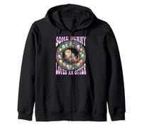 Un Conejito ama una Nutria Estética Maravillosa Floral de Sudadera con Capucha