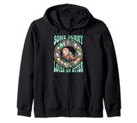 Un Conejito ama una Nutria Estética Maravillosa Floral de Sudadera con Capucha