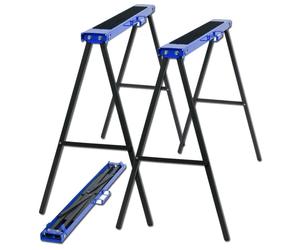 Un conjunto de dos sillas de carpintería de metal de cabra de construcción de hasta 250 kg