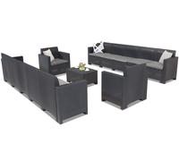 Un conjunto de muebles de poliratán Nebraska Coffee Max 12 antracita Bica
