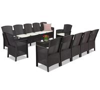 Un conjunto de muebles de ratán Lido Coffee Max 12 marrón Bica