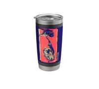Un corazón cambiante. Escrito en símbolos japoneses. Vaso térmico de acero inoxidable de doble pared