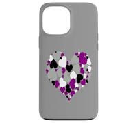 Un Corazón De Corazones Asexual Orgulloso De Amar Carcasa para iPhone 13 Pro Max