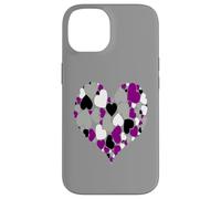 Un Corazón De Corazones Asexual Orgulloso De Amar Carcasa para iPhone 14