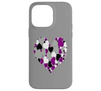 Un Corazón De Corazones Asexual Orgulloso De Amar Carcasa para iPhone 14 Pro Max