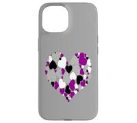 Un Corazón De Corazones Asexual Orgulloso De Amar Carcasa para iPhone 15