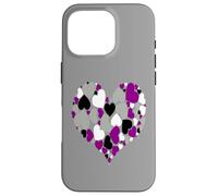Un Corazón De Corazones Asexual Orgulloso De Amar Carcasa para iPhone 16 Pro