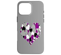 Un Corazón De Corazones Asexual Orgulloso De Amar Carcasa para iPhone 16 Pro Max