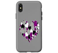 Un Corazón De Corazones Asexual Orgulloso De Amar Carcasa para iPhone X/XS