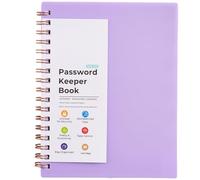 Un cuaderno de 6 espirales para escribir contraseñas con organizador indexado