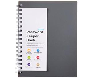 Un cuaderno de 6 espirales para escribir contraseñas con organizador indexado