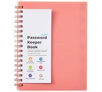 Un cuaderno de 6 espirales para escribir y guardar contraseñas con organizadores de contraseñas indexados