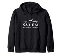 Un Cuervo en la Rama del árbol Vintage Salem Massachusetts Souvenir Sudadera con Capucha