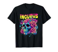 Un Cuervo Izquierdo Cráneo Mañana Y Flor Incubus Ver Halloween Camiseta