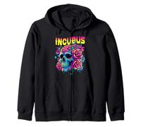 Un Cuervo Izquierdo Cráneo Mañana Y Flor Incubus Ver Halloween Sudadera con Capucha