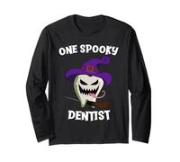 Un Dentista Espeluznante Divertido Diente de Monstruo Halloween Manga Larga
