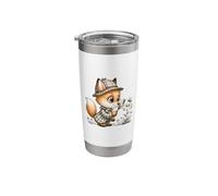 Un Detective Fox Vaso térmico de acero inoxidable de doble pared