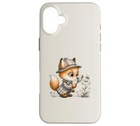 un, detective, zorro, con, un, lupa Carcasa para iPhone 16 Plus