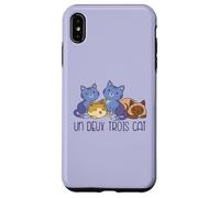 UN Deux Trois Cat 4 Cats Meme Divertido en francés en la Parte Posterior Carcasa para iPhone XS MAX