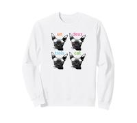 Un Deux Trois Cat (Divertido gráfico de Gato francés) Sudadera