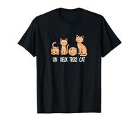 Un Deux Trois Cat - Divertido juego de palabras de gato francés Camiseta