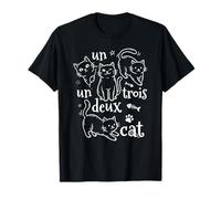 Un Deux Trois Cat - Propietario de Gatito Amante de los Gatos franceses Camiseta