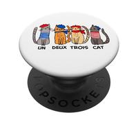 Un Deux Trois Gato PopSockets PopGrip Adhesivo