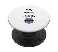 Un, Deux, Trois, Gato PopSockets PopGrip Adhesivo