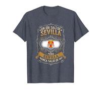 Un Día Salí De Sevilla, Pero Sevilla Nunca Salió De Mí Camiseta, Hombre, Azul Jaspeado, 6XL