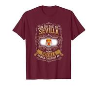 Un Día Salí De Sevilla, Pero Sevilla Nunca Salió De Mí Camiseta, Hombre, Granate, L