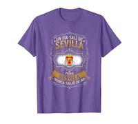 Un Día Salí De Sevilla, Pero Sevilla Nunca Salió De Mí Camiseta, Hombre, Morado Jaspeado, XL