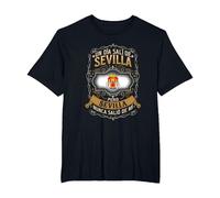 Un Día Salí De Sevilla, Pero Sevilla Nunca Salió De Mí Camiseta, Hombre Tallas Grandes, Negro, 3X Alto
