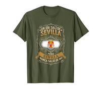 Un Día Salí De Sevilla, Pero Sevilla Nunca Salió De Mí Camiseta, Hombre, Verde Oliva, 3XL