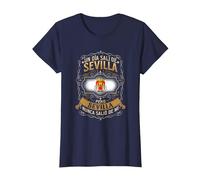 Un Día Salí De Sevilla, Pero Sevilla Nunca Salió De Mí Camiseta, Mujer, Azul Marino, XL