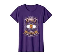 Un Día Salí De Sevilla, Pero Sevilla Nunca Salió De Mí Camiseta, Mujer, Morado, XXL