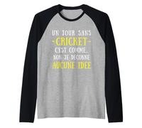 Un Día Sin Cricket Es como No No No Yo Jugar Ninguna Idea Camiseta Manga Raglan