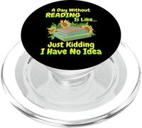 Un día sin Leer es como.. Reader Bookworm, Book Lovers PopSockets PopGrip para MagSafe