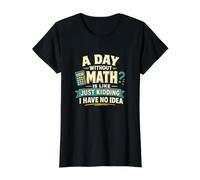 Un día sin matemáticas Solo bromeando Calculadora Broma Camiseta gráfica económica