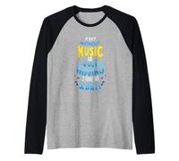 Un Dia sin Musica es, ay tonterias, no Tengo ni Idea Camiseta Manga Raglan