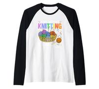 Un día sin tejer es como si no tuviera idea Camiseta Manga Raglan