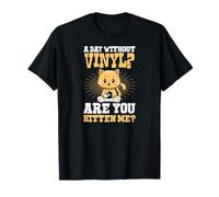 Un día sin vinilo Are You Kitten Me, divertido juego de palabras con forma de gato Camiseta